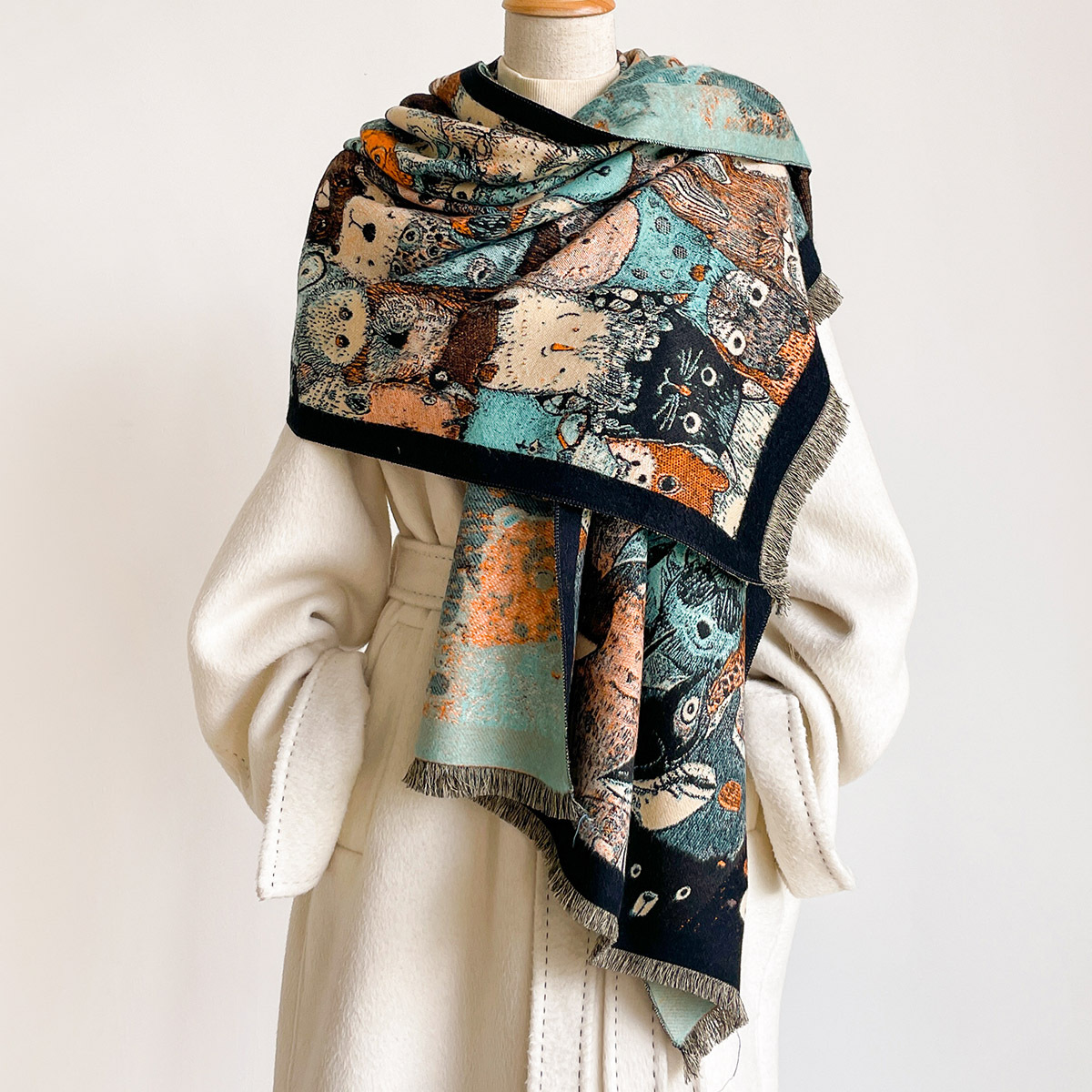 Women Imitation Cashmere Scarf - đánh giá và giá Shawl Wrap Winter
