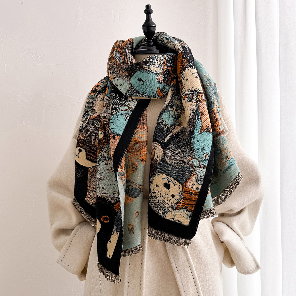 Women Imitation Cashmere Scarf - đánh giá và giá Shawl Wrap Winter