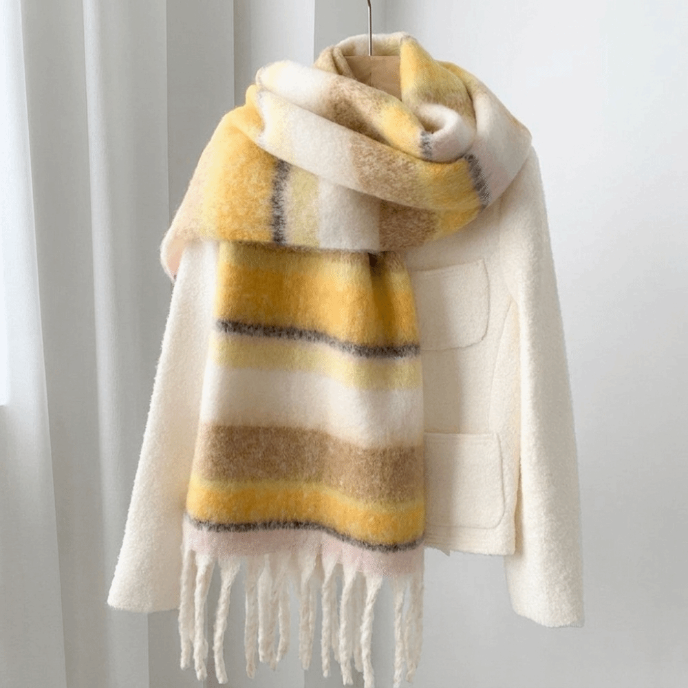 Elegant Mohair Stripe Wool Sca - đánh giá và giá Wool Scarf Men